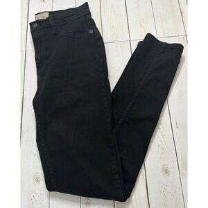 Free People Black Stretch Skinny‎ Slim Jeans mid Rise Dark Wash Size 28